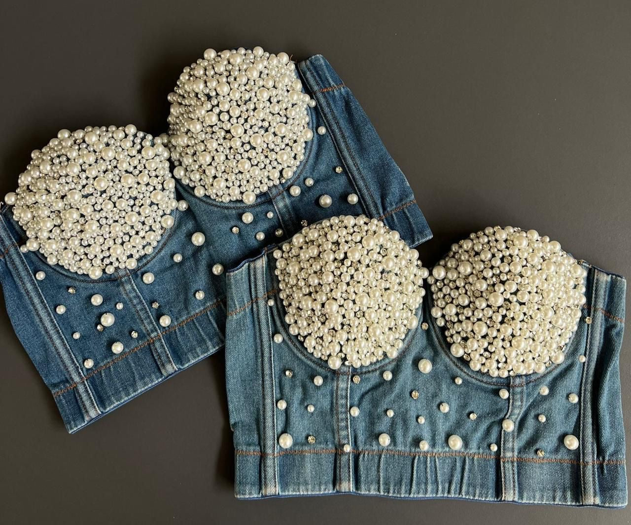 Pearl Denim Top